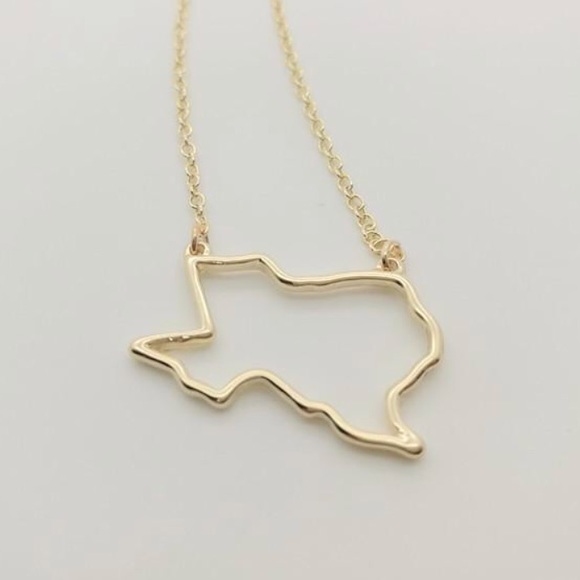 Dainty Texas Outline Pendant Necklace - Picture 3 of 4